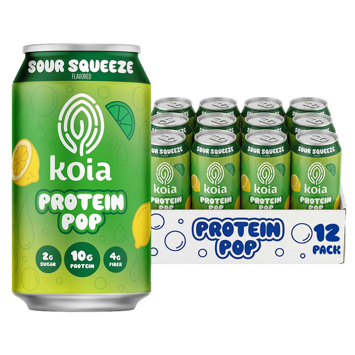 Koia Protein Pop, Clear, Plant-Based Protein, Capri Splash