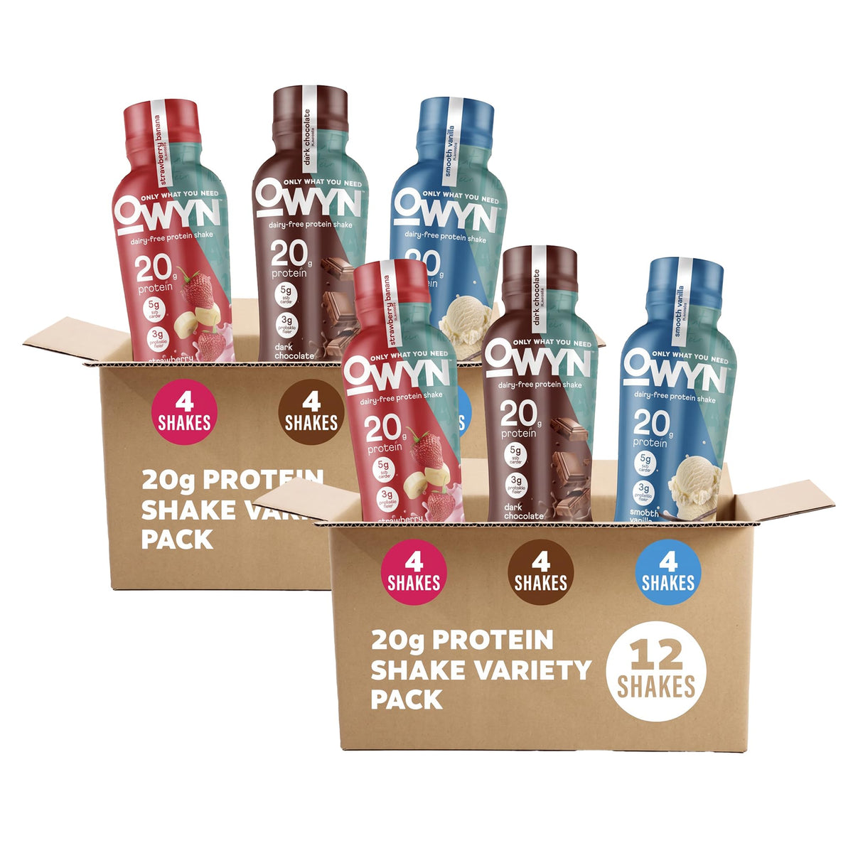 OWYN Only What You Need Dark Chocolate Flavored 20g Protein Shake, 12 Ct