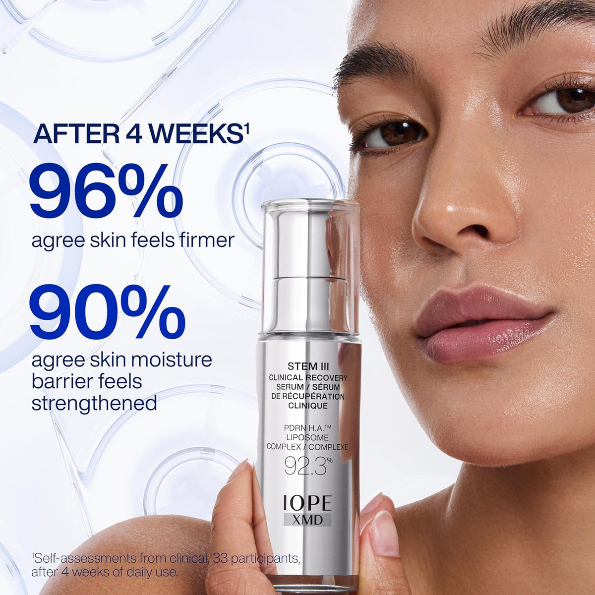 IOPE XMD Stem III Clinical Recovery Serum - Professional PDRN Treatment-Level Results - Visibly Firms, Plumps Volume, and Refines Pores - With Hyaluronic Acid - 1.01 fl. oz.