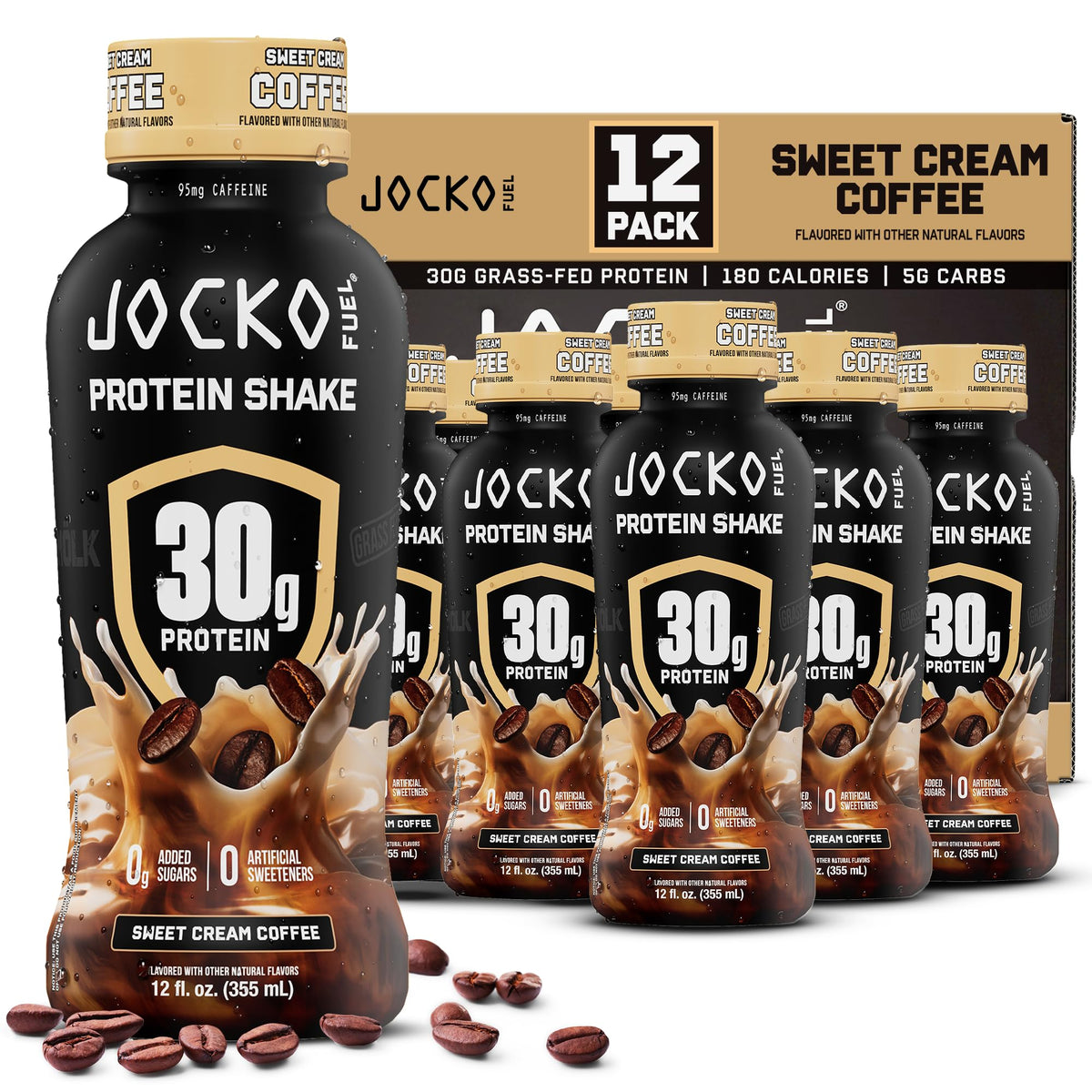 Jocko Fuel High Protein Shakes, Fruity Cereal, 12 fl oz | 12 Pack