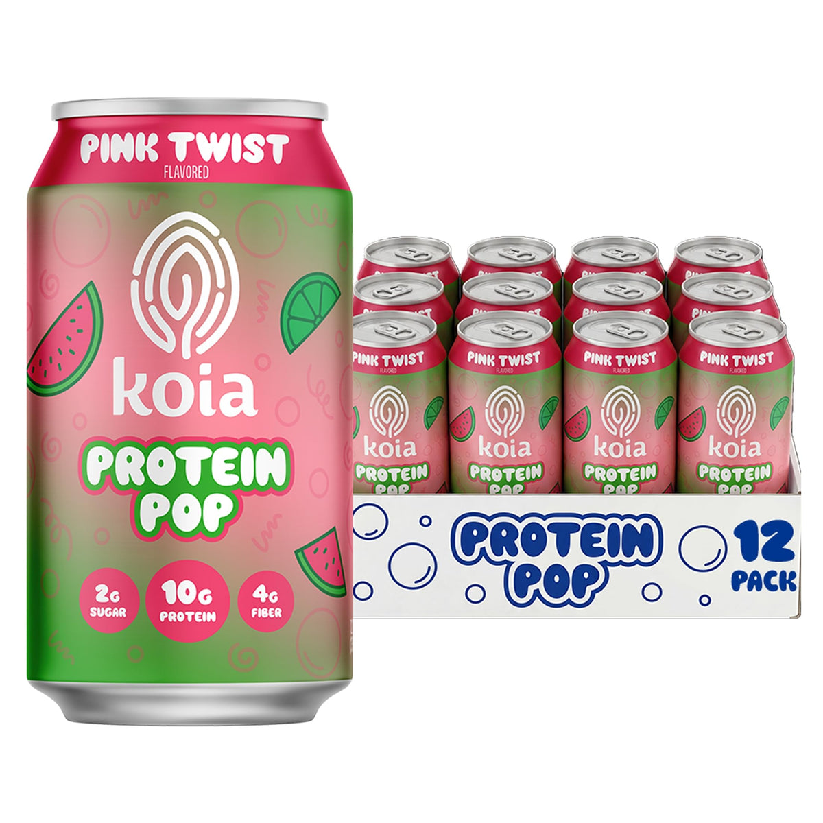 Koia Protein Pop, Clear, Plant-Based Protein, Capri Splash