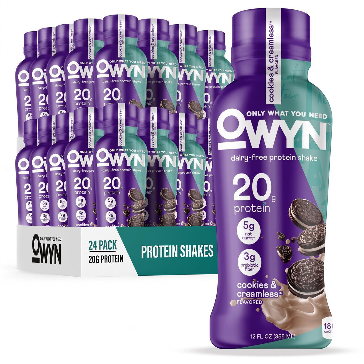 OWYN Only What You Need Dark Chocolate Flavored 20g Protein Shake, 12 Ct