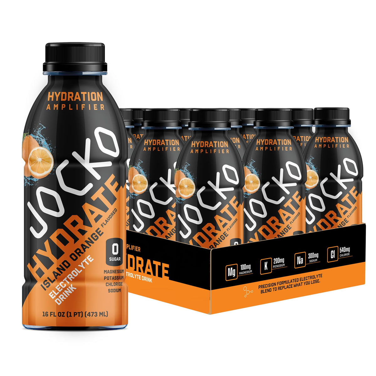 Jocko Fuel Hydrate Electrolytes Drink, Blue Raspberry, 16 oz | 12 Pack