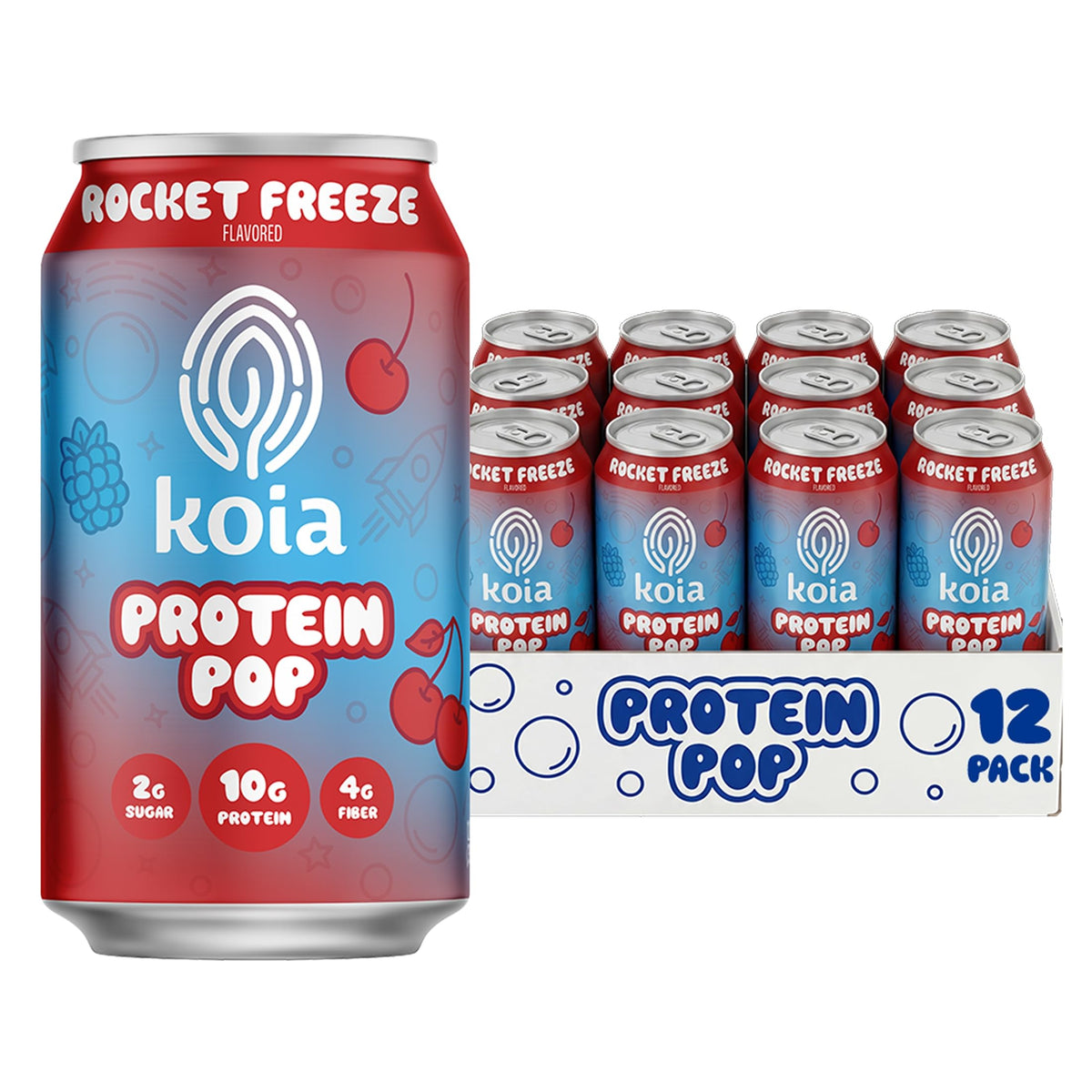 Koia Protein Pop, Clear, Plant-Based Protein, Capri Splash