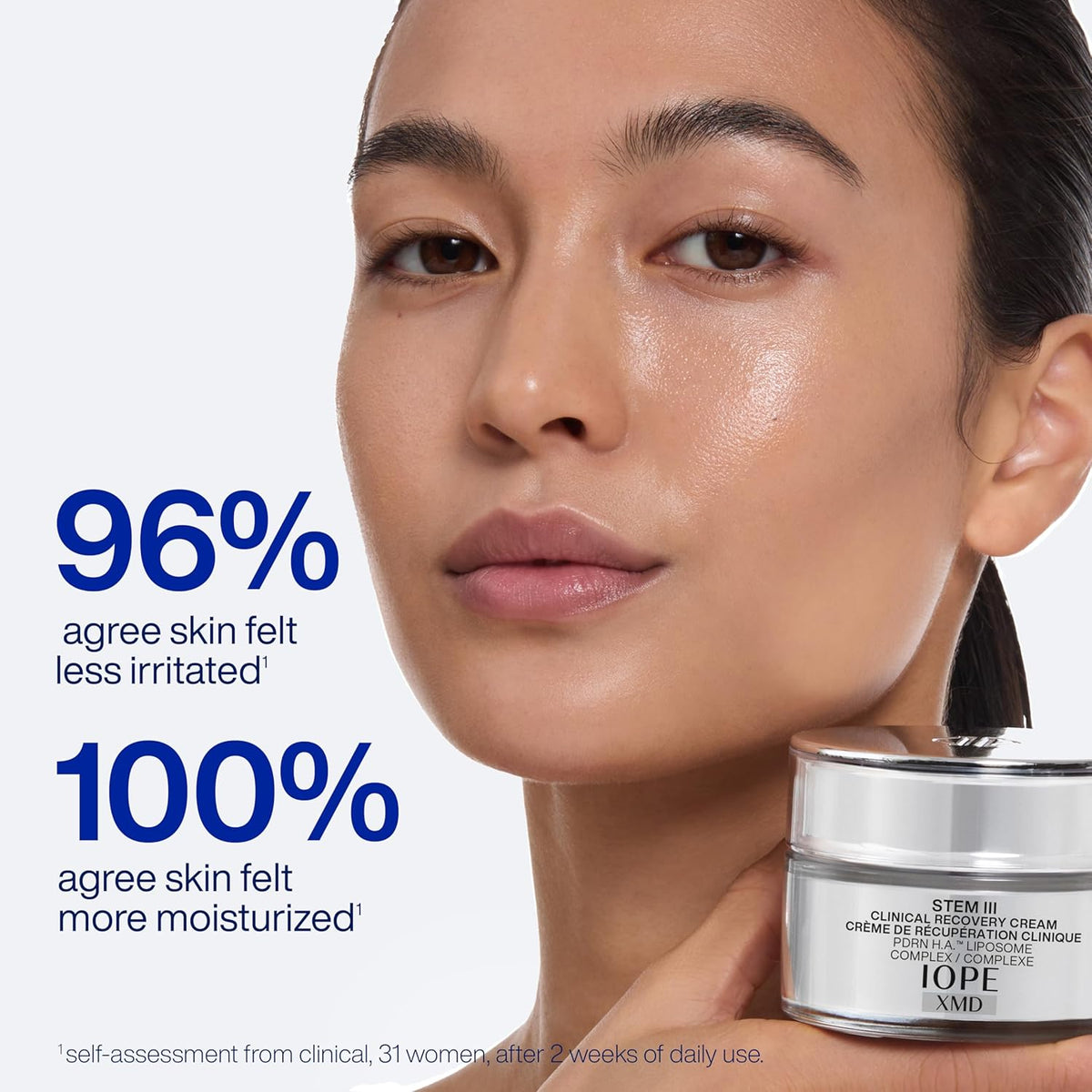 IOPE XMD Stem III Clinical Recovery Cream - Facial Moisturizer -Suitable Post Procedure - Reduces Redness, Smooths Texture, and Repairs Skin Barrier - With PDRN and Hyaluronic Acid - 1.69 fl. oz.