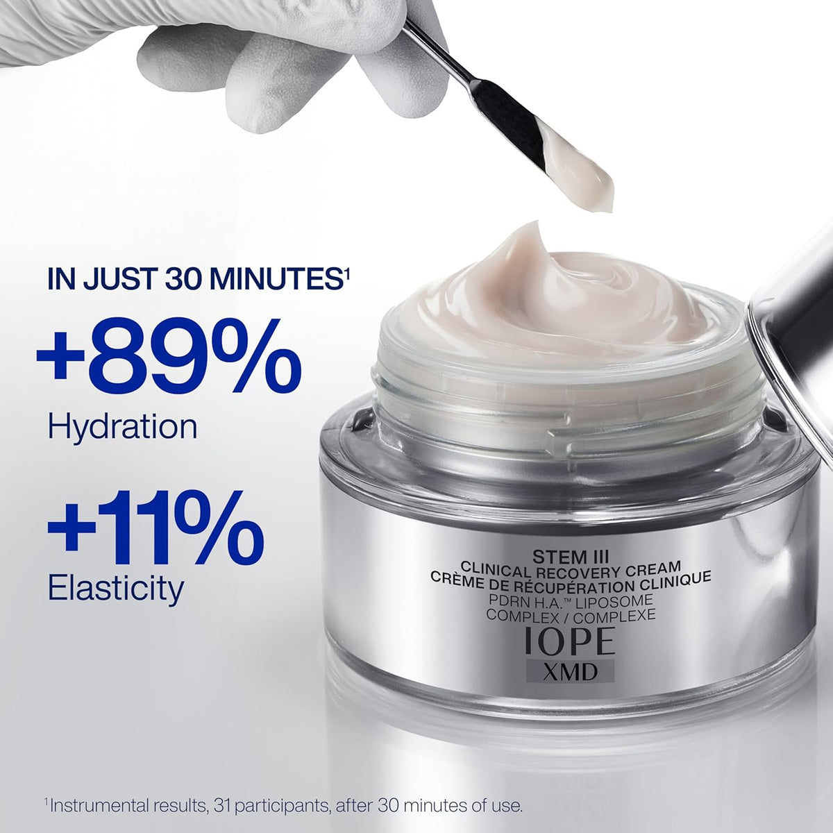 IOPE XMD Stem III Clinical Recovery Cream - Facial Moisturizer -Suitable Post Procedure - Reduces Redness, Smooths Texture, and Repairs Skin Barrier - With PDRN and Hyaluronic Acid - 1.69 fl. oz.