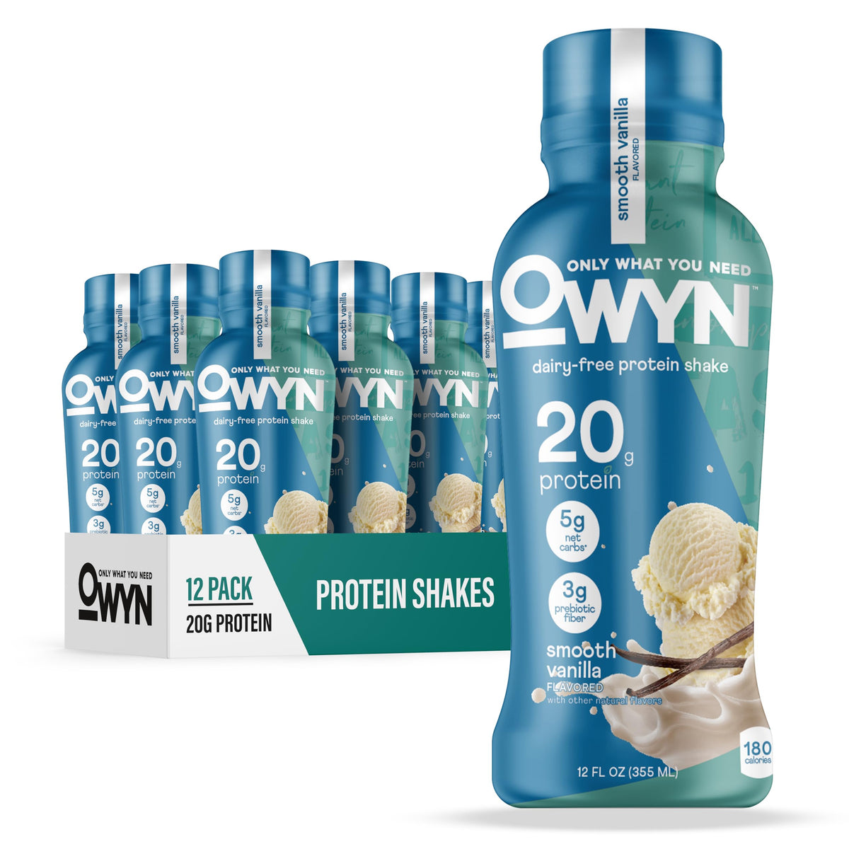 OWYN Only What You Need Dark Chocolate Flavored 20g Protein Shake, 12 Ct